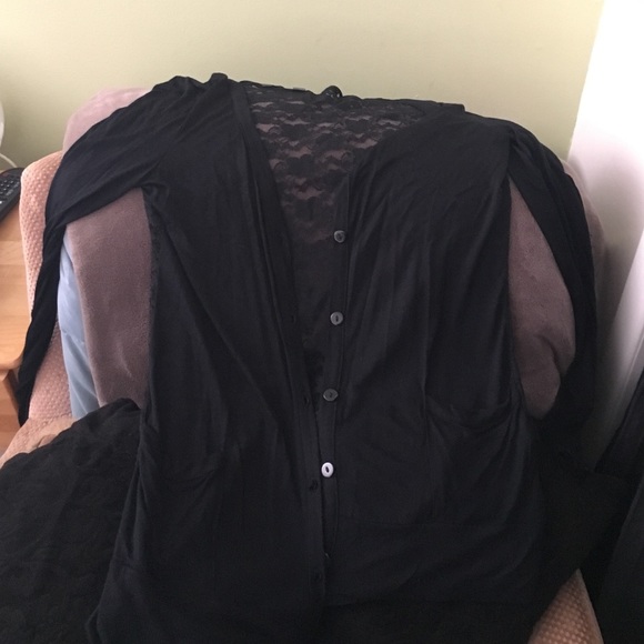 Lace back cardigan