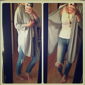 Grey cardi - xl