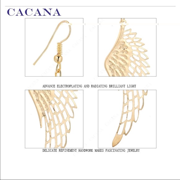 (i2) 🦄5 for $35🦄 Gold Wings Earrings - Picture 3 of 4