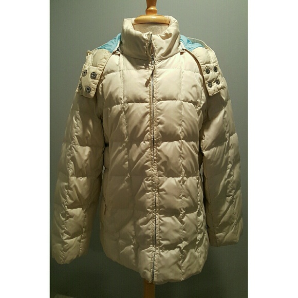 Down filled Winter Parka Coat w detachable Hood