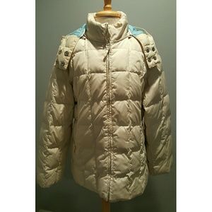 Down filled Winter Parka Coat w detachable Hood