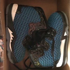 Girl Blue and Pink Jordan's!