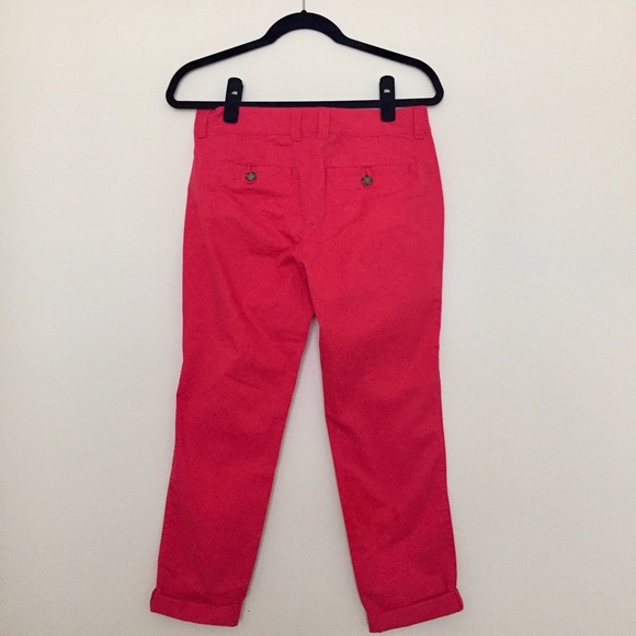 Old Navy Pop-Color Ruby Pink Boyfriend Khakis - Picture 3 of 4