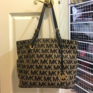 Michael Kora Black Signature Tote