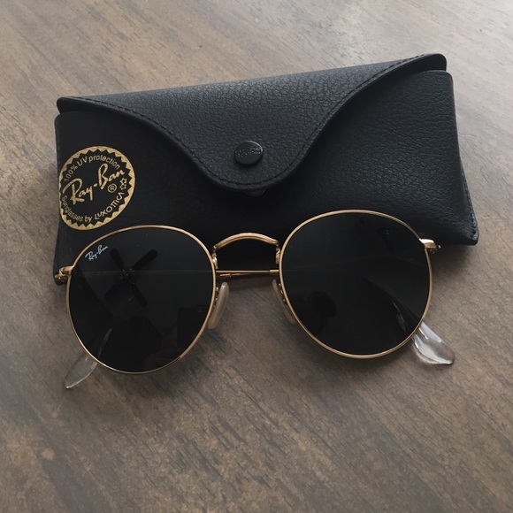 Ray Ban gold and green glasses