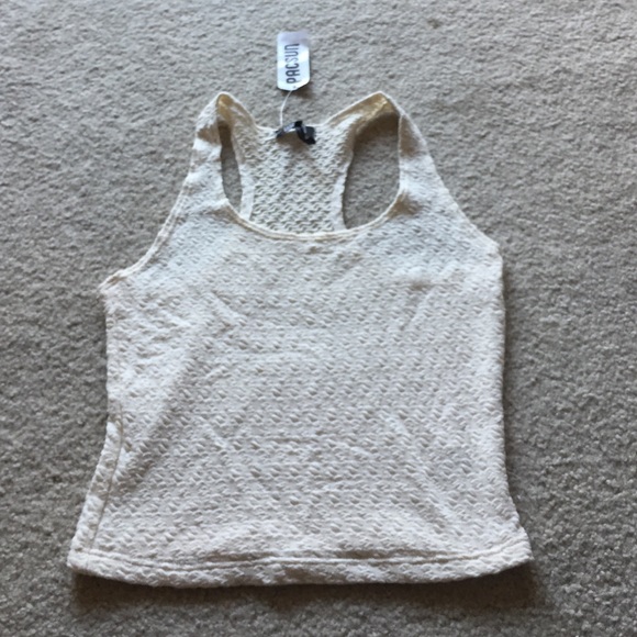 Cream colored crop top