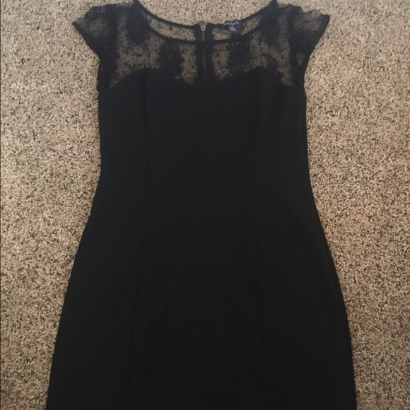 American Eagle Lace Top Black Dress