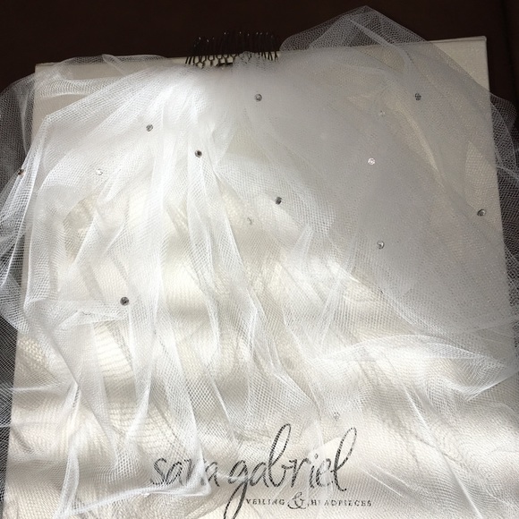 Sara Gabriel birdcage veil