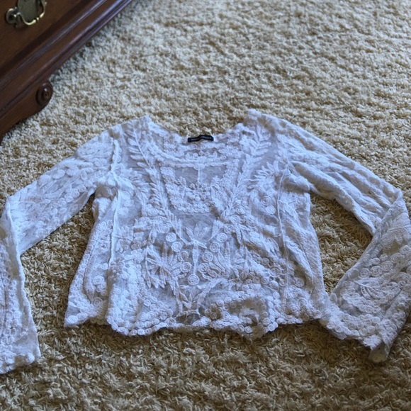 You Are Not Alone white lace/see thru long sleeve