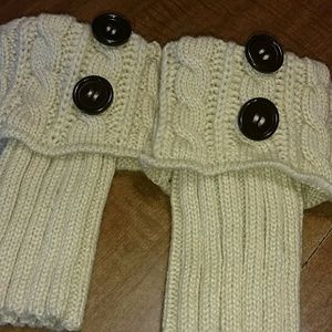 Button Knit Boot Socks
