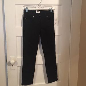 Black Authentic Paige Skinny Verdugo Crop Jeans