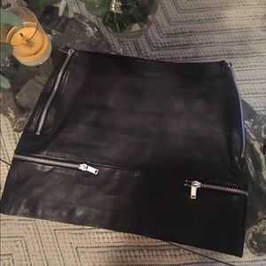 Zara Leather Mini Skirt