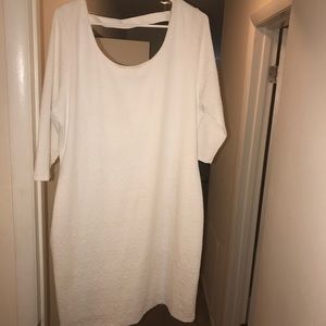 Ivory body con dress