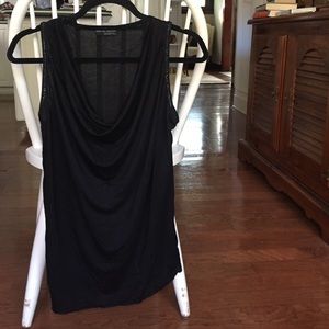 Zara Cowl Neck Tank w/ Metallic Stitching