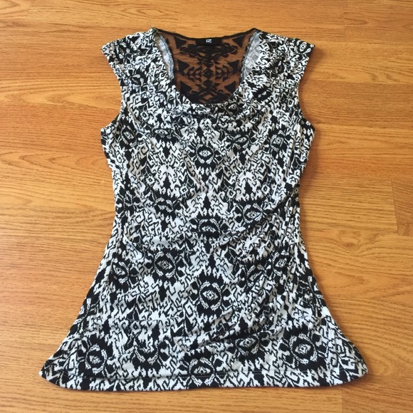 Aztec Print cowl neck tank.