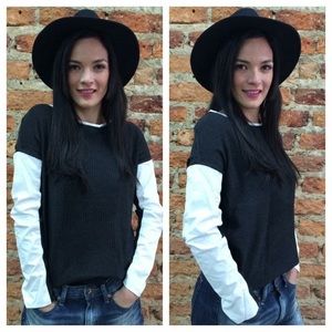 Gray knit sweater