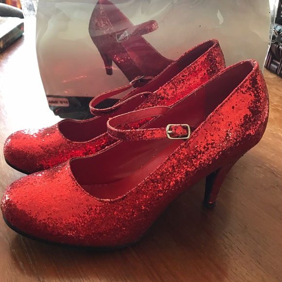 Red Glitter Heels