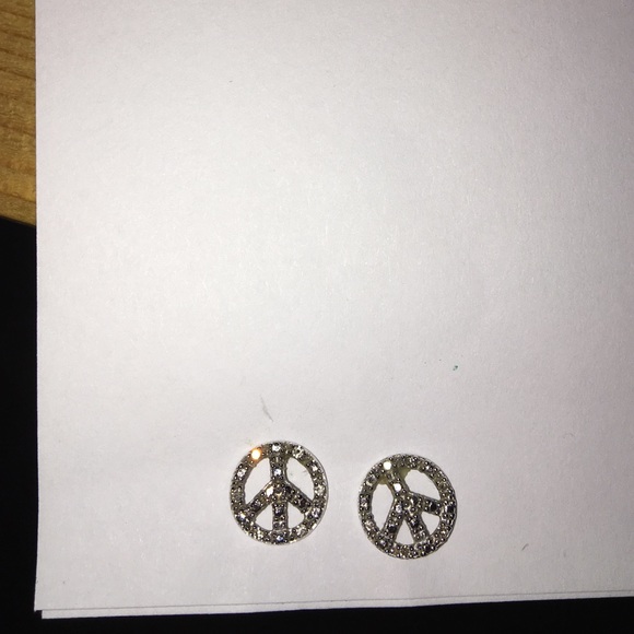 Peace sign earrings