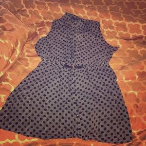 Black and white flare dress