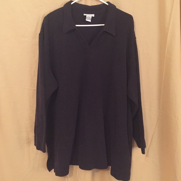 Avenue Black Collard V-Neck Shirt 22/24