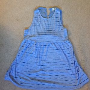 Light blue no sleeve blouse