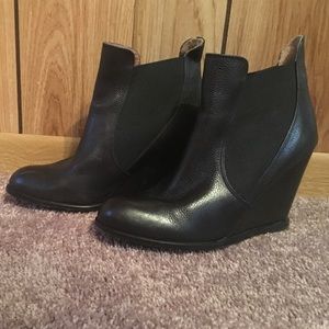 Corso Como Black Wedge Booties