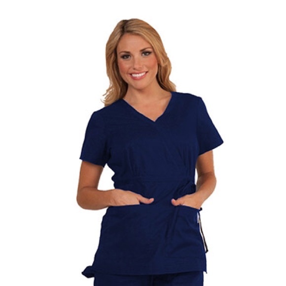 Koi Brand Katelyn Mock Wrap Scrubs.
