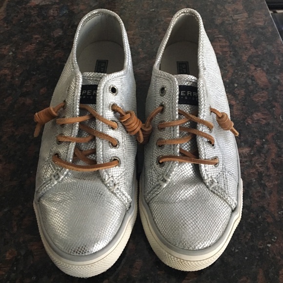 Sperry Top-Sider shiny silver metallic sneaker