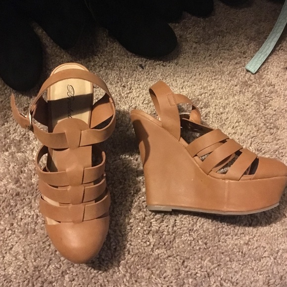 Closed Strappy Wedge Shoes
