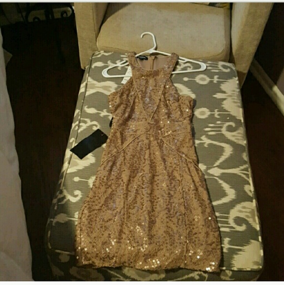 Bebe gold dress! S