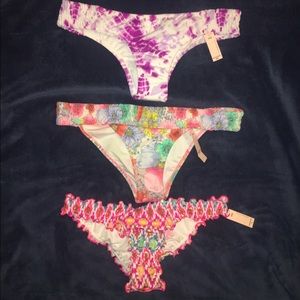 Three Victoria Secret swimsuit bottoms