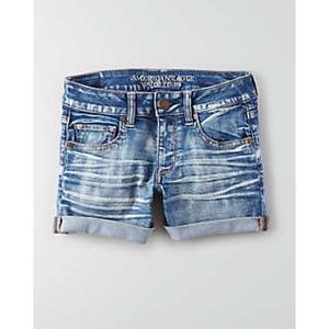 American eagle light wash midi shorts
