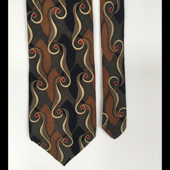 Silk tie, Art Deco theme!👍🎩made in USA 🇺🇸 - Picture 1 of 4