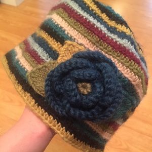 Hand knit wool hat