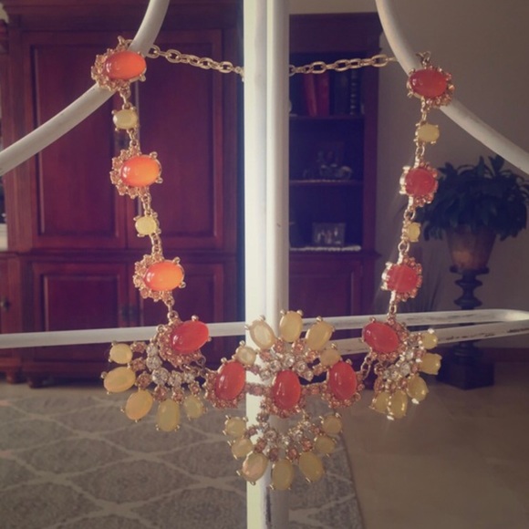 Talbots orange and yellow necklace.