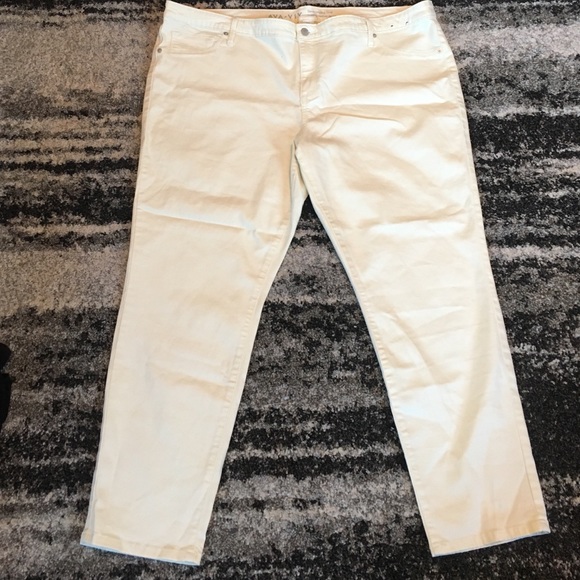 Womens Ava Viv Off White Denim Leggings Jeans