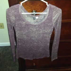 Purple long sleeve shirt