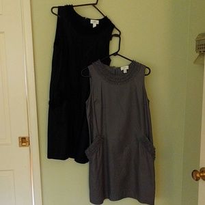 2 for $75/Ann Taylor LOFT dresses Grey & Black