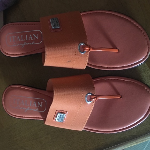 Italian orange sandals