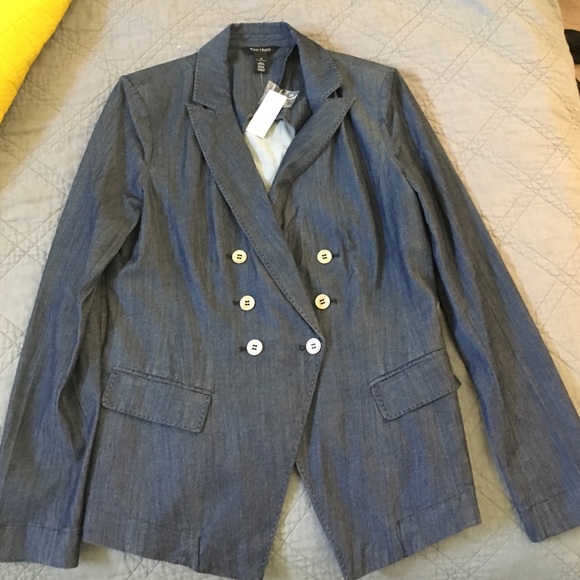 White House Black Market chambray blazer - Picture 1 of 1