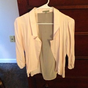 Light pink collared cardigan