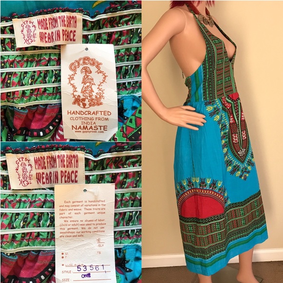 Gypsy Rose Halter Maxi Dress - Picture 3 of 4