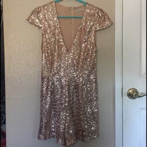 Rose Gold Charlotte Russe Romper