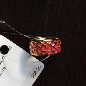 COACH Miranda Enamel Signature Ring-Size 6