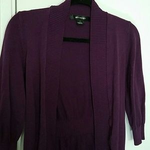 Plum cardigan 3/4 sleeve size small