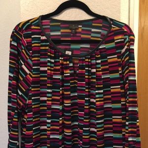Multi-Colored Worthington Blouse (2X)