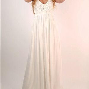 Lilac backless maxi dress