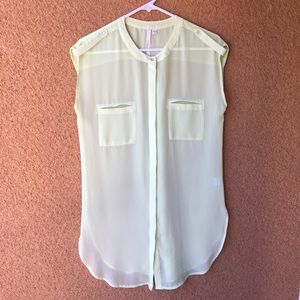 Light yellow button up blouse