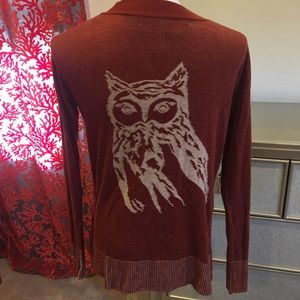 Burnt Orange Cozy Owl Sweater