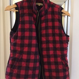 Red buffalo check vest